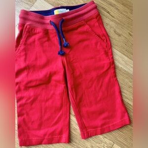 Mini Boden red sweatpant shorts size 5